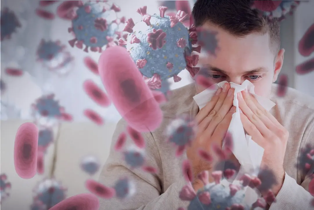 composition-covid-19-cells-sick-man-blowing-his-nose-global-coronavirus-pandemic-health-concept-digitally-generated-image Influenza elleni védőoltás - 9 fontos tudnivaló Immunrendszer 