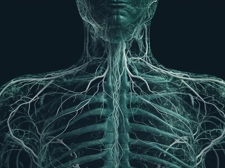 healthy-lungs-inside-torso-seen-x-ray-generated-by-ai Nyirokrendszer természetes tisztítása Méregtelenítés 