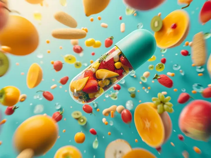 view-healthy-food-incased-pill-shaped-container-1 Külön vitaminok, vagy multivitamin? Szupertápanyagok 